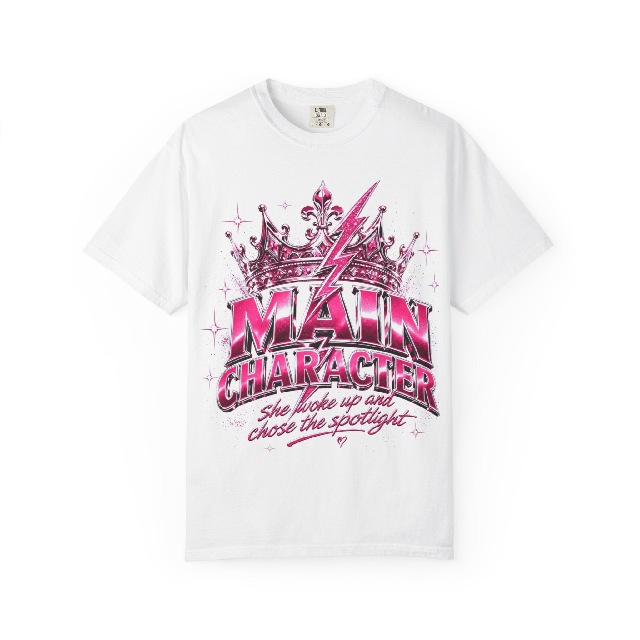 Main Character Graphic Tee — Crown & Lightning Bolt Womens T-Shirt