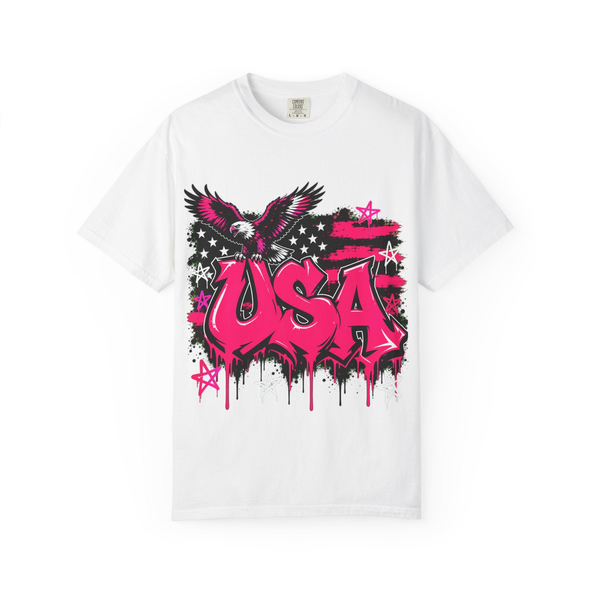 USA Graffiti Eagle T-Shirt — Patriotic Streetwear
