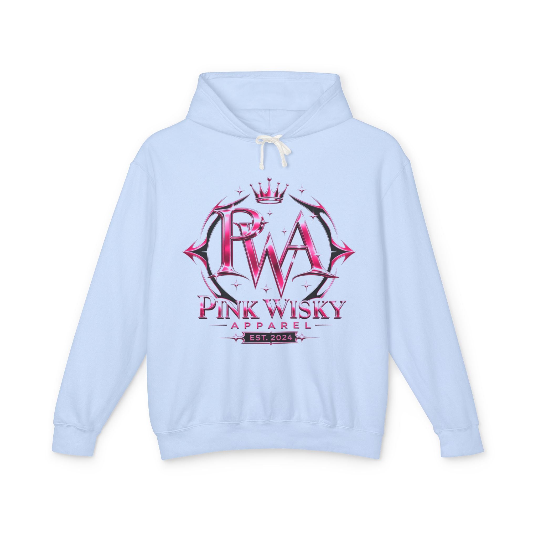 Hoodie — Pink Wisky Apparel Logo Lightweight Hooded Sweatshirt