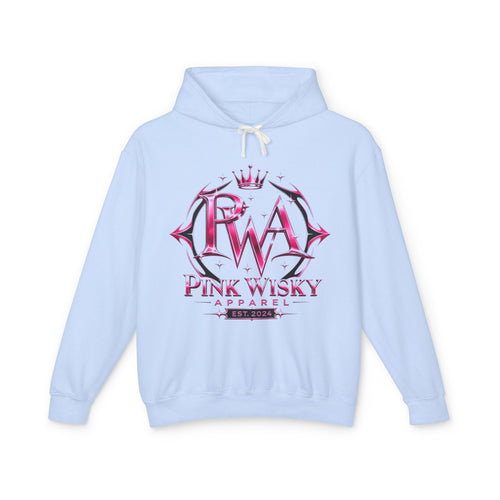 Hoodie — Pink Wisky Apparel Logo Lightweight Hooded Sweatshirt