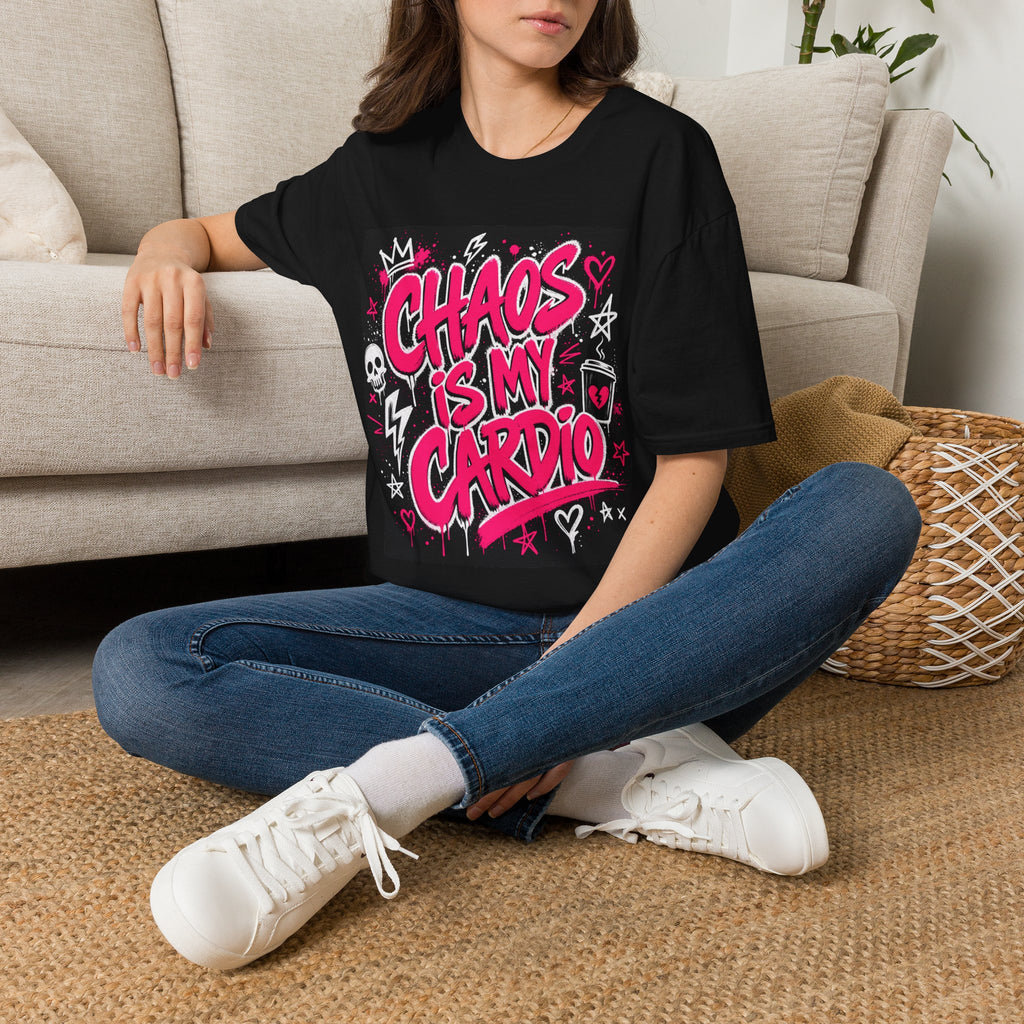 Chaos Is My Cardio Softstyle Tee — Women's Bold Graphic T-Shirt
