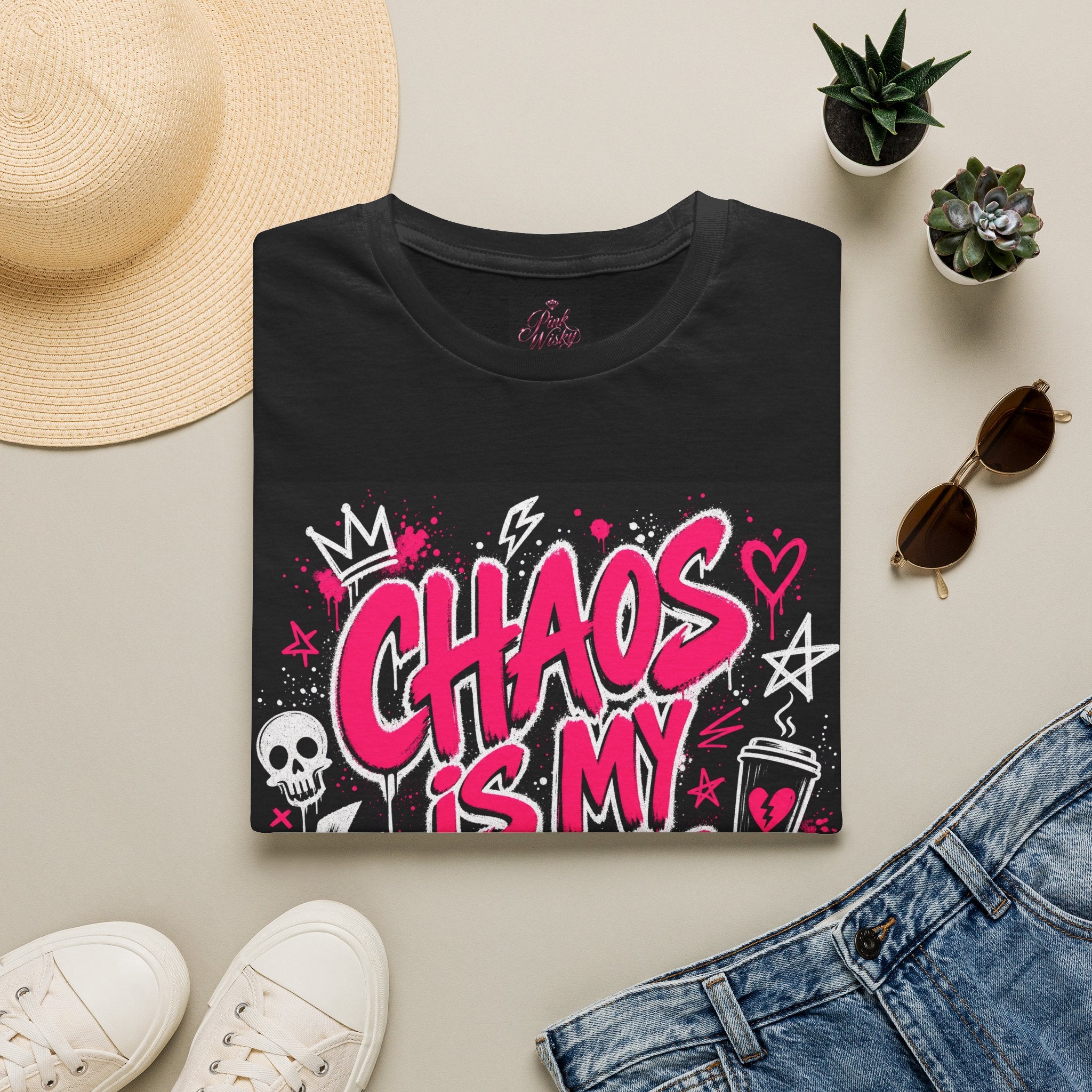 Chaos Is My Cardio Softstyle Tee — Women's Bold Graphic T-Shirt