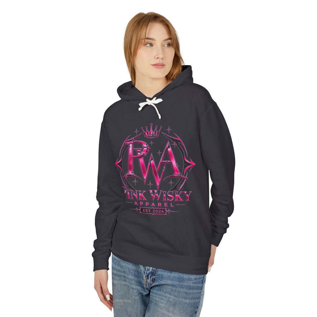 Hoodie — Pink Wisky Apparel Logo Lightweight Hooded Sweatshirt