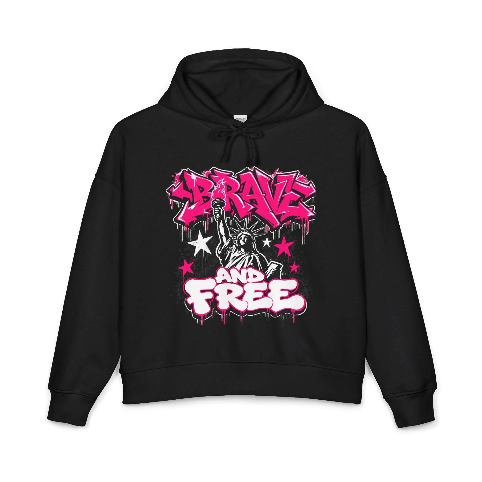 Brave and Free Graffiti Hoodie — Women's Organic Pullover