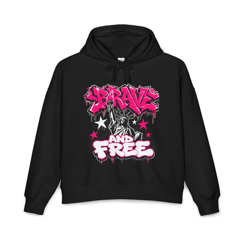 Brave and Free Graffiti Hoodie — Women's Organic Pullover