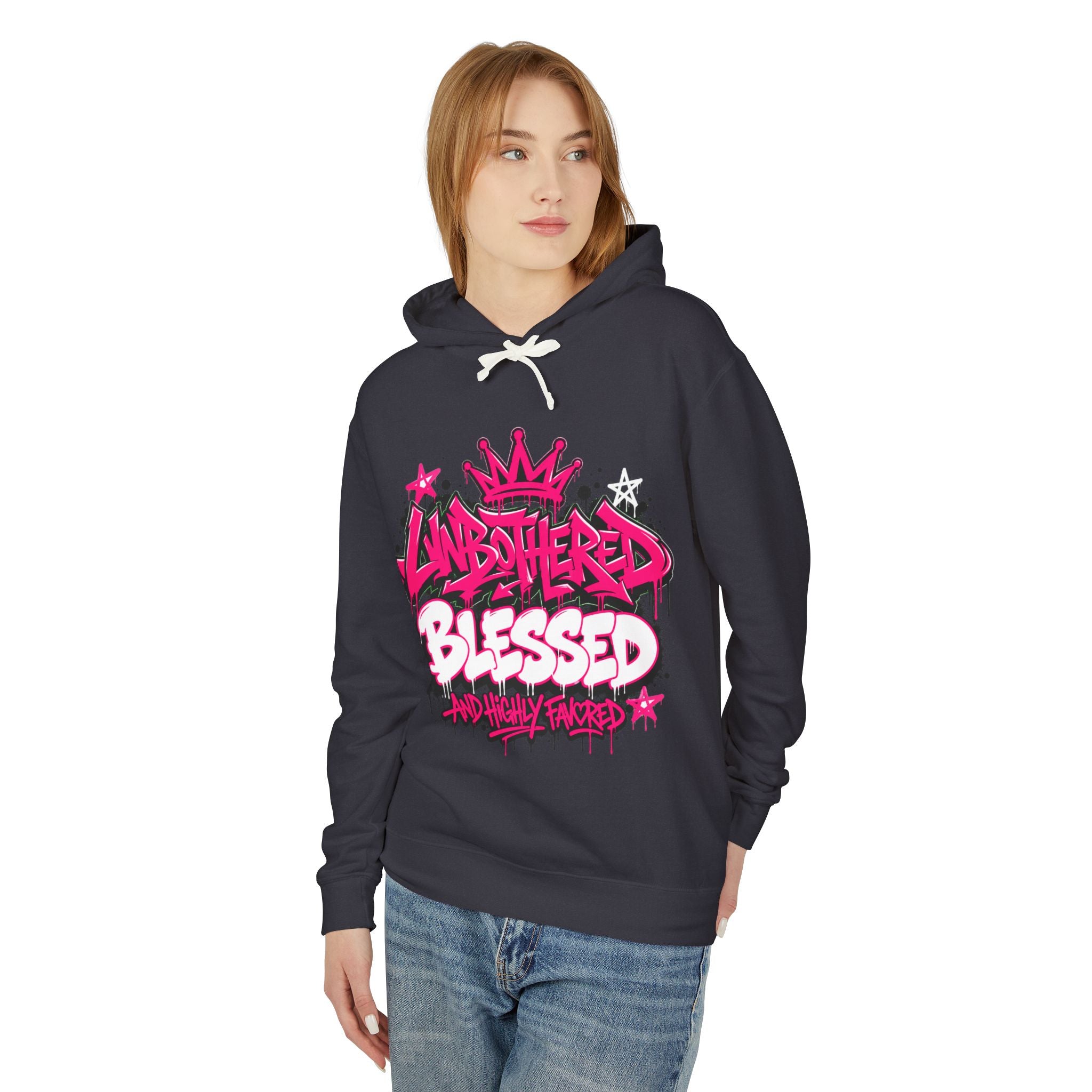 Unbothered Blessed Hoodie — Pink Wisky Streetwear