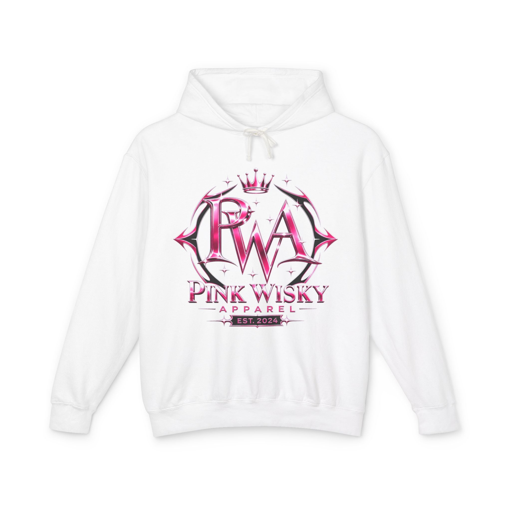 Hoodie — Pink Wisky Apparel Logo Lightweight Hooded Sweatshirt