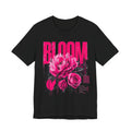 Abstract Bloom Graphic Tee — Women's Floral Pink Streetwear T-Shirt