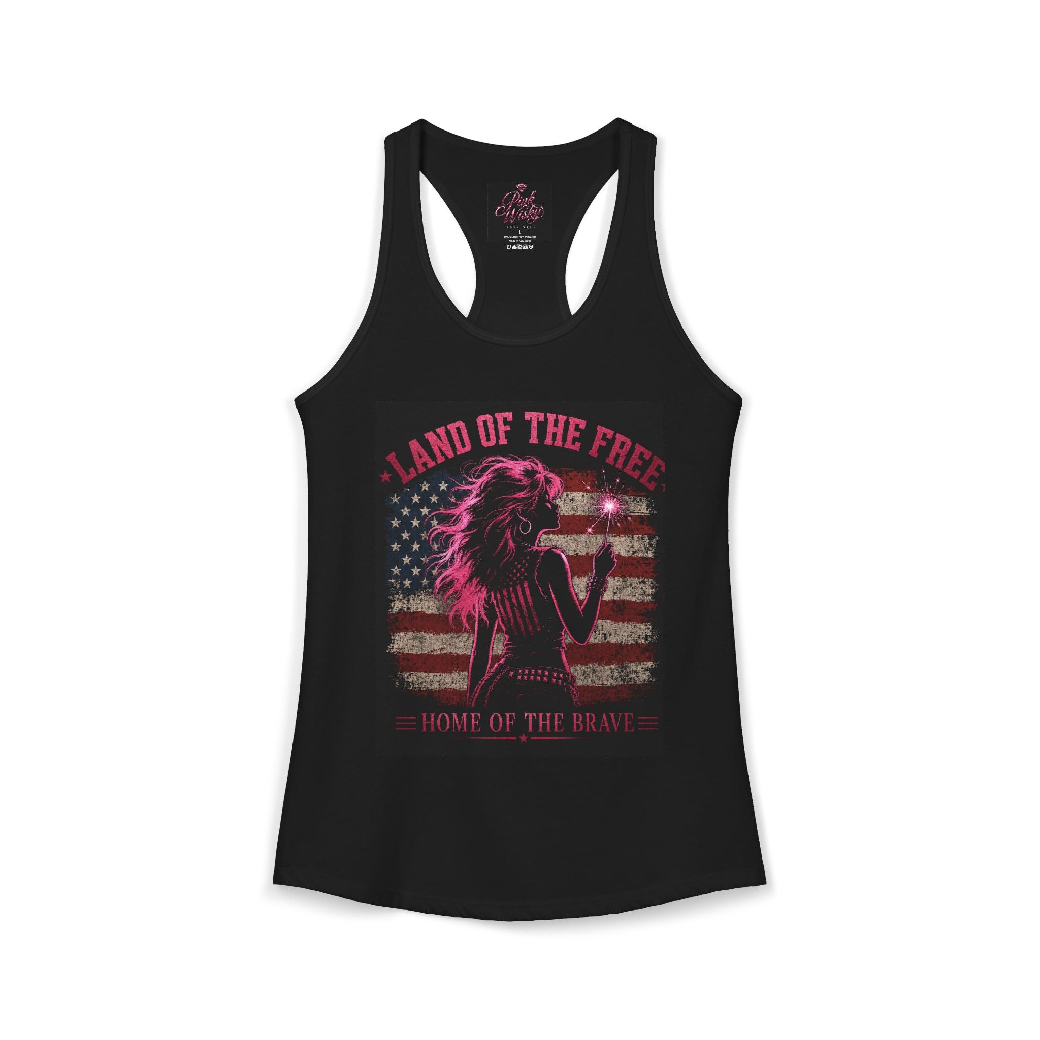 Pink Wisky Racerback Tank — Slim Fit Womens Streetwear Tank Top