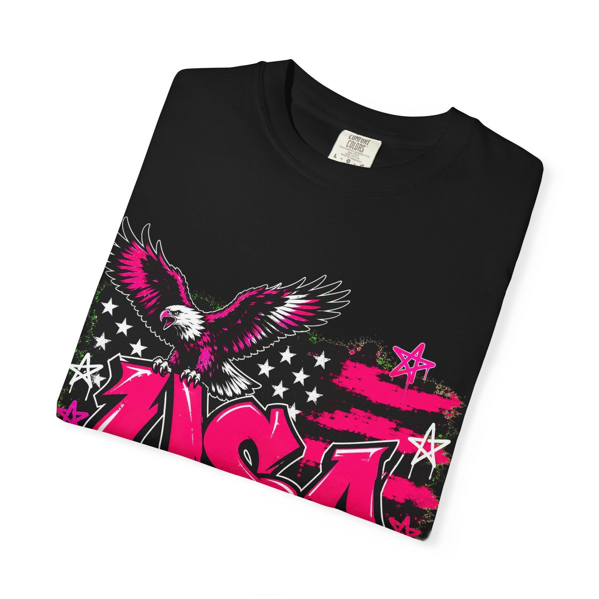 USA Graffiti Eagle T-Shirt — Patriotic Streetwear