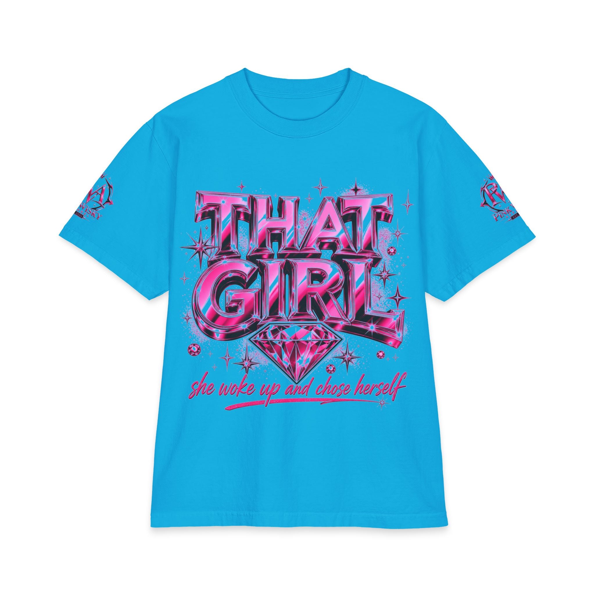 That Girl Graphic T‑Shirt — "She Woke Up and Chose Herself" Pink Diamond Tee