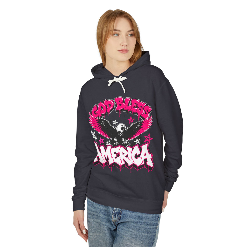 God Bless America Hoodie — Eagle Graphic Patriotic Pullover