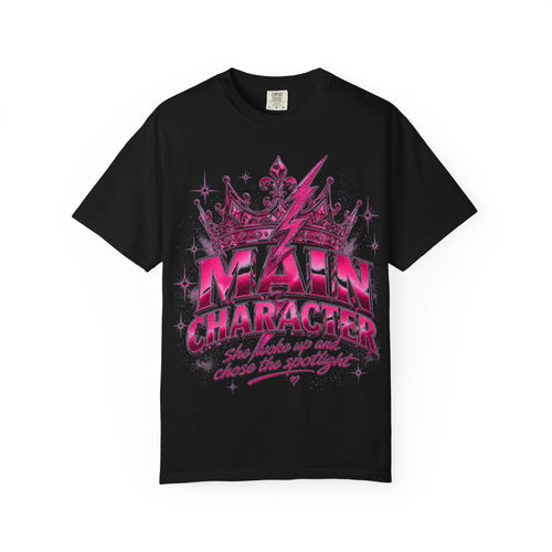 Main Character Graphic Tee — Crown & Lightning Bolt Womens T-Shirt