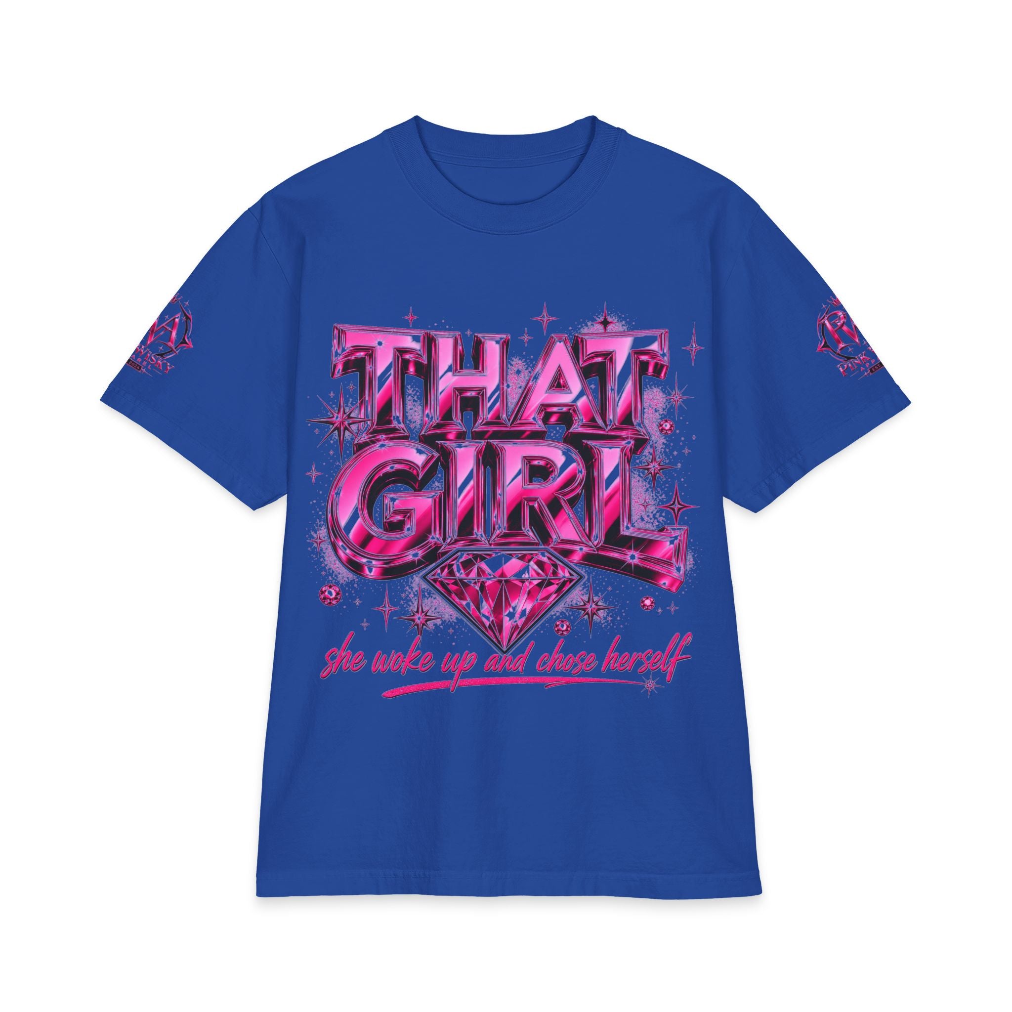 That Girl Graphic T‑Shirt — "She Woke Up and Chose Herself" Pink Diamond Tee