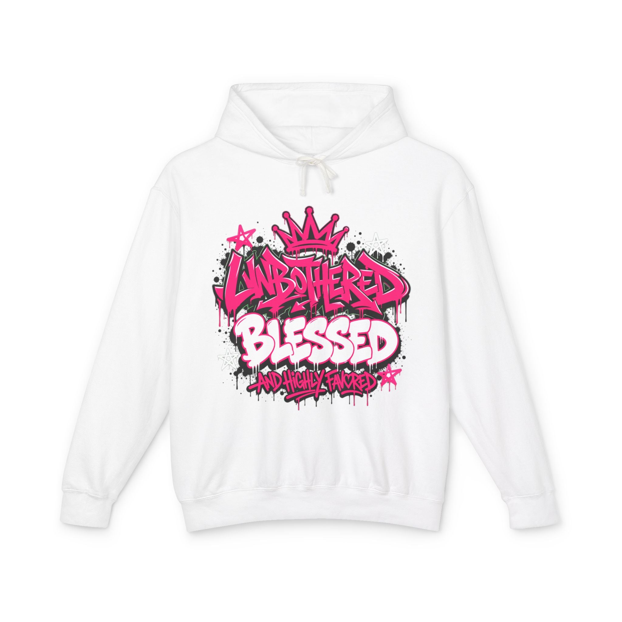 Unbothered Blessed Hoodie — Pink Wisky Streetwear