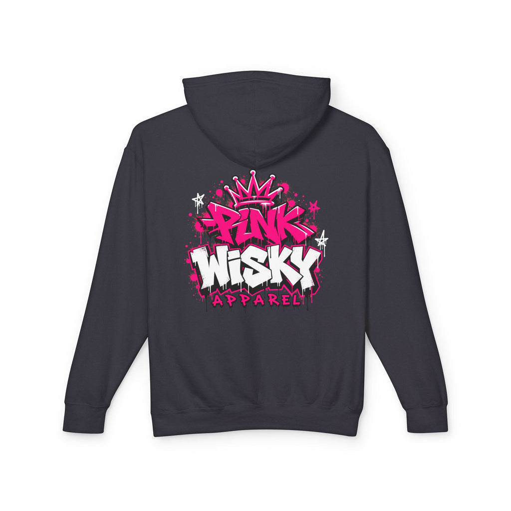 Proud American Woman Hoodie — Pink Graffiti Star Patriotic Pullover