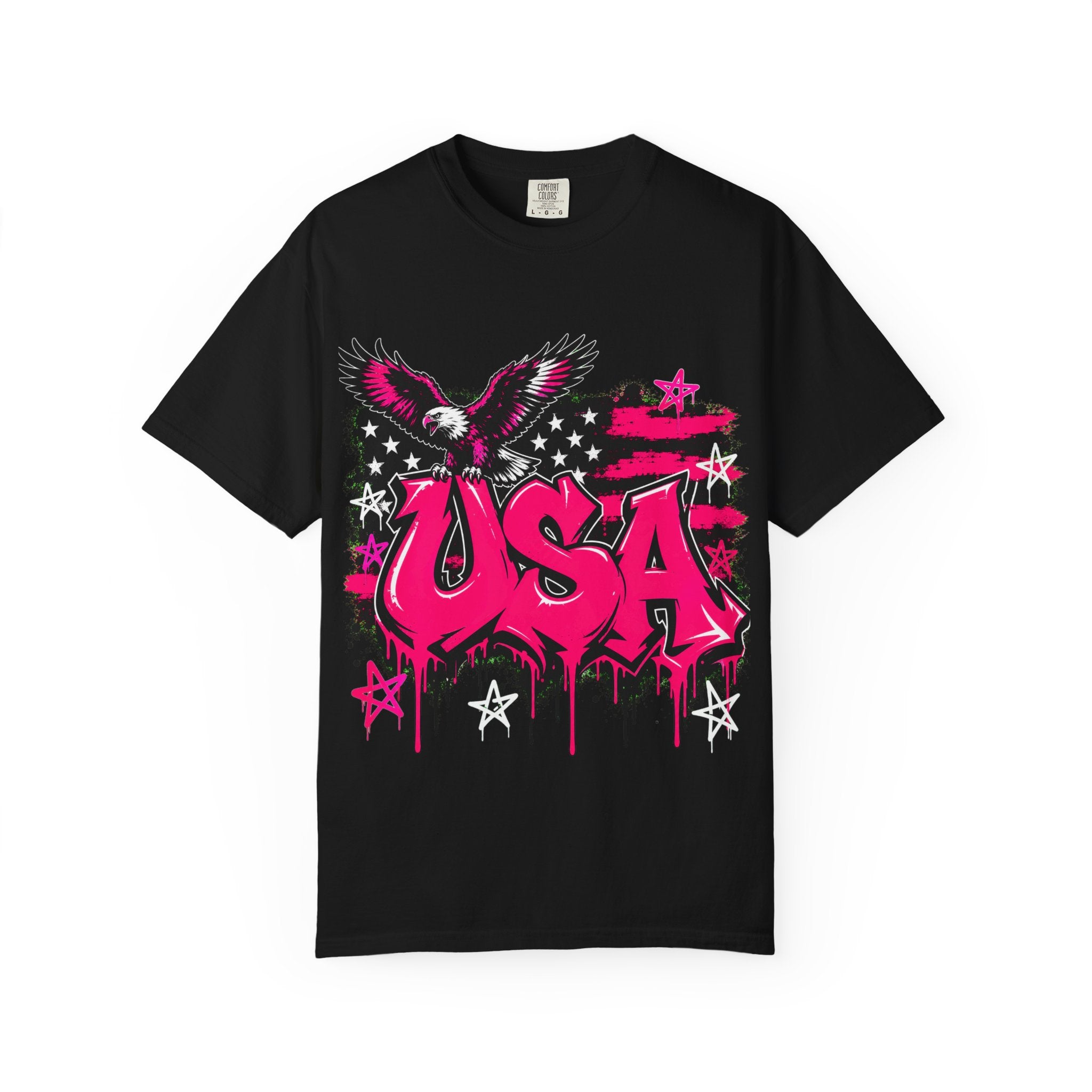 USA Graffiti Eagle T-Shirt — Patriotic Streetwear