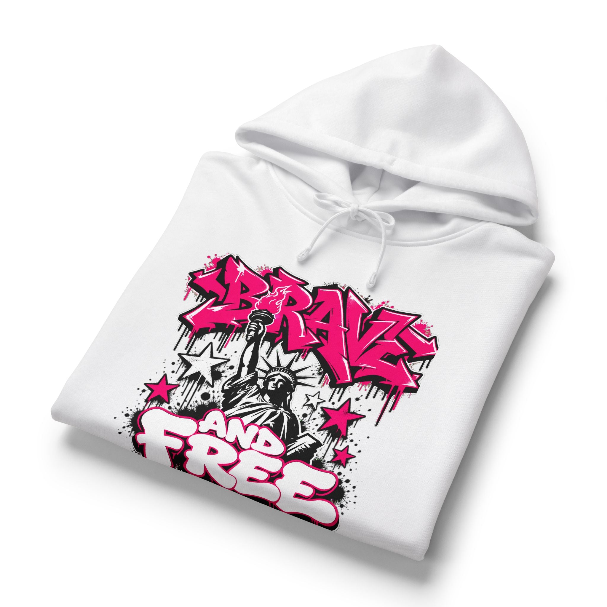 Brave and Free Graffiti Hoodie — Women's Organic Pullover